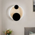 Avtoit | Halo Shape Acrylic Wall Mount Light Modern Black and White LED Wall Lamp in White/Warm Light for Bedside