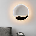Avtoit | Acrylic Ring Wall Light Minimalistic White and Black LED Wall Mounted Lamp in White/Warm Light