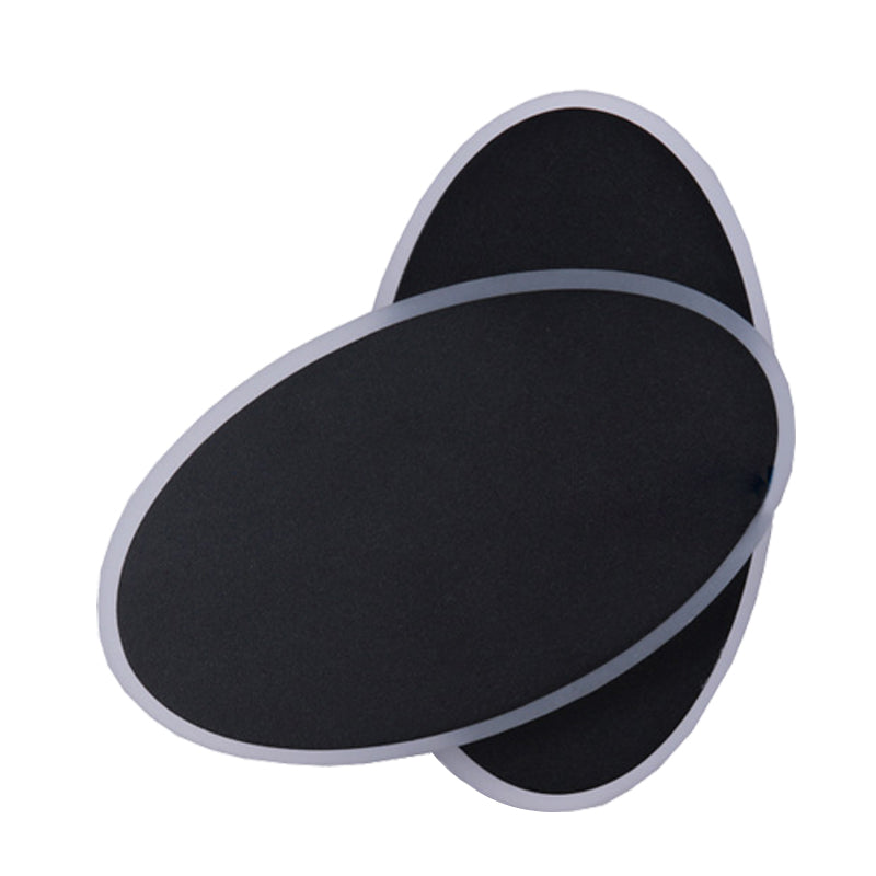 Avtoit | Modern LED Wall Lamp White/Black Finish Double Oval Wall Light with Acrylic Shade in Warm/White Light