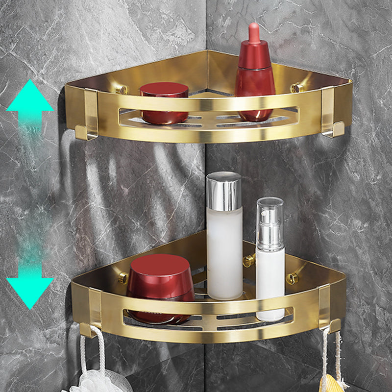 Avtoit | Modern Gold/Silver 3-piece Bathroom Accessories Set, Bath Shelf