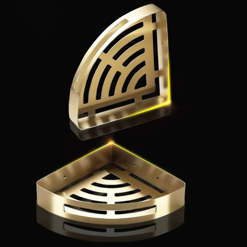 Avtoit | Modern Gold/Silver 3-piece Bathroom Accessories Set, Bath Shelf