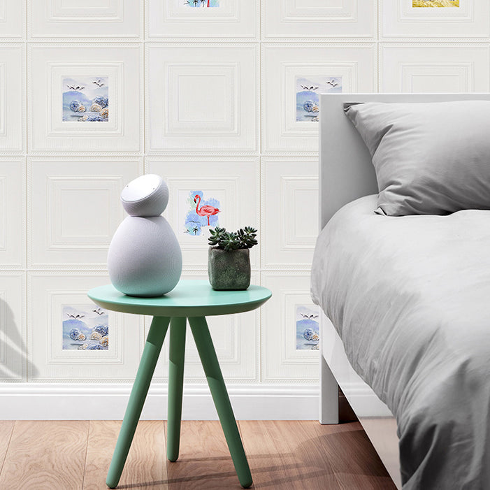 Avtoit | Modern Wall Panel Cartoon Print Peel and Stick Waterproof Wall Panel