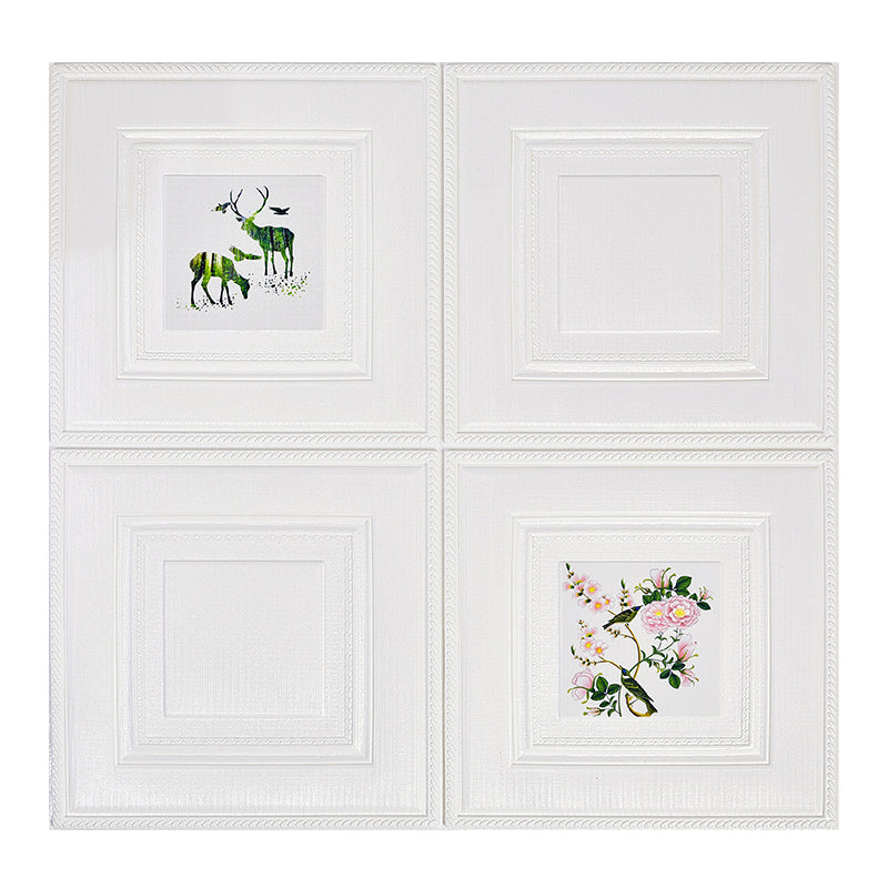 Avtoit | Modern Wall Panel Cartoon Print Peel and Stick Waterproof Wall Panel