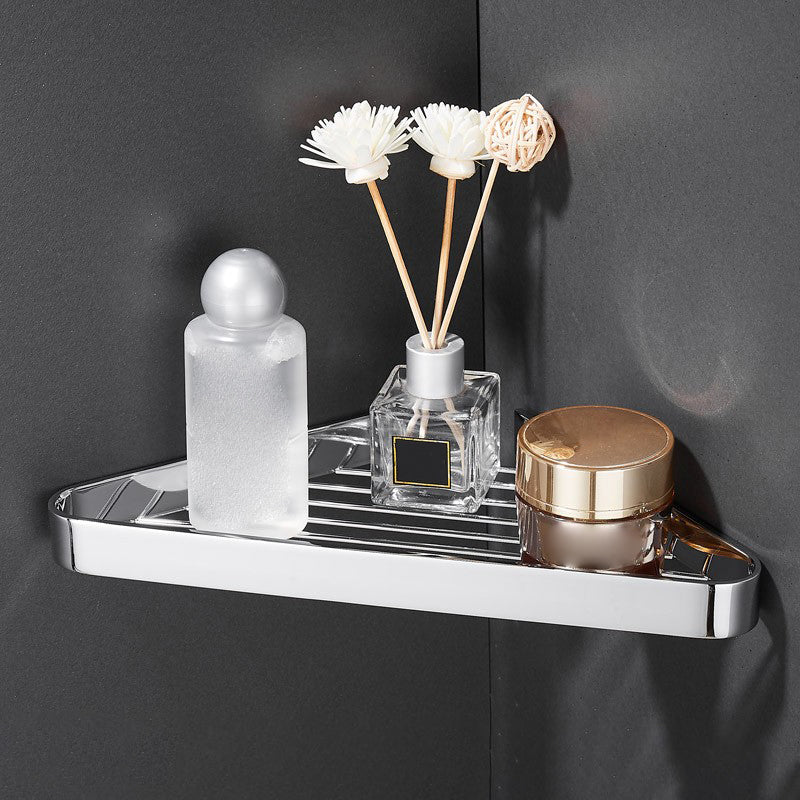Avtoit | 2-piece modern bathroom accessory set, polished chrome/gold, bathroom shelf
