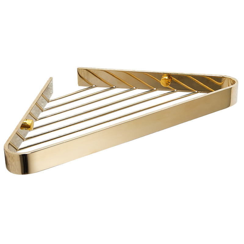 Avtoit | 2-piece modern bathroom accessory set, polished chrome/gold, bathroom shelf