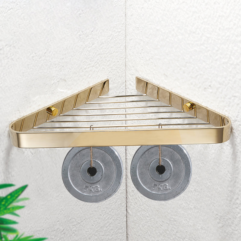 Avtoit | 2-piece modern bathroom accessory set, polished chrome/gold, bathroom shelf