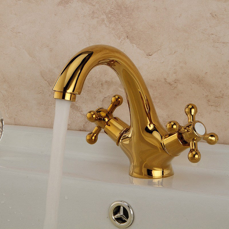 Avtoit | Industrial Widespread Bathroom 2 Faucet Cross Handles Sink Faucet