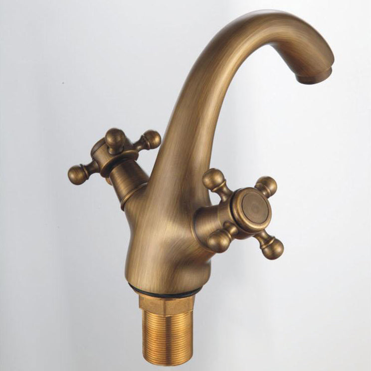 Avtoit | Industrial Widespread Bathroom 2 Faucet Cross Handles Sink Faucet