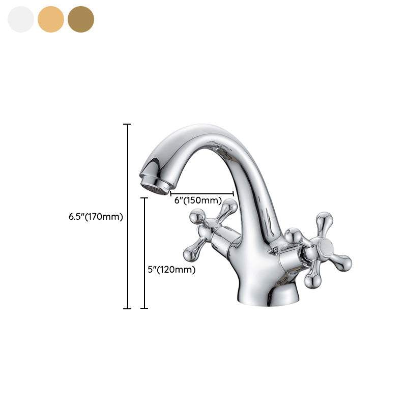 Avtoit | Industrial Widespread Bathroom 2 Faucet Cross Handles Sink Faucet