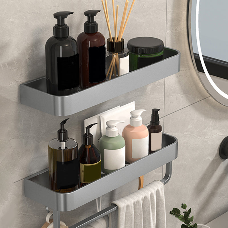 Avtoit | Modern Grey 2-piece Bathroom Accessory Set, Matt Grey, Bathroom Shelf
