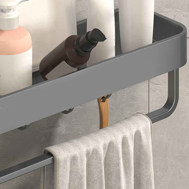 Avtoit | Modern Grey 2-piece Bathroom Accessory Set, Matte Grey, Bathroom Shelf