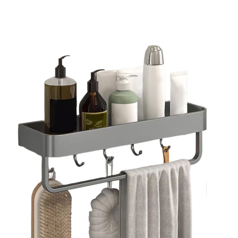Avtoit | Modern Grey 2-piece Bathroom Accessory Set, Matte Grey, Bathroom Shelf