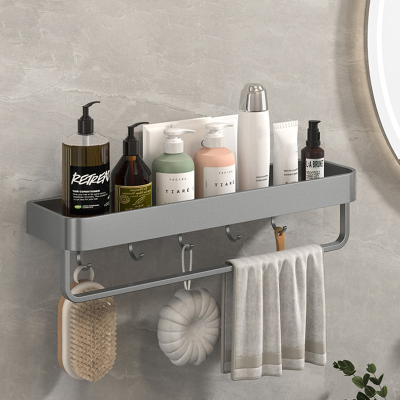 Avtoit | Modern Grey 2-piece Bathroom Accessory Set, Matte Grey, Bathroom Shelf