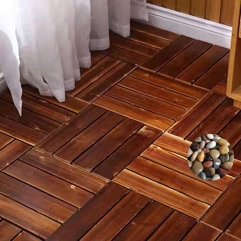 Avtoit | 4-Slat Wood Floor Tiles Interlocking Installation Floor Tiles