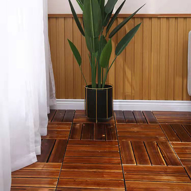 Avtoit | 4-Slat Wood Floor Tiles Interlocking Installation Floor Tiles