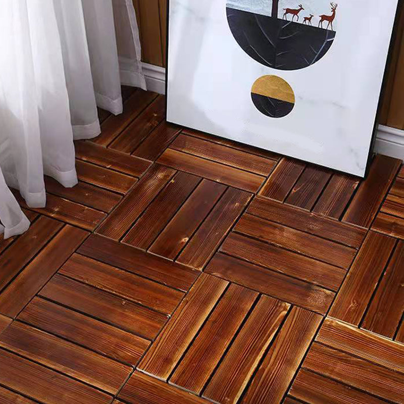 Avtoit | 4-Slat Wood Floor Tiles Interlocking Installation Floor Tiles