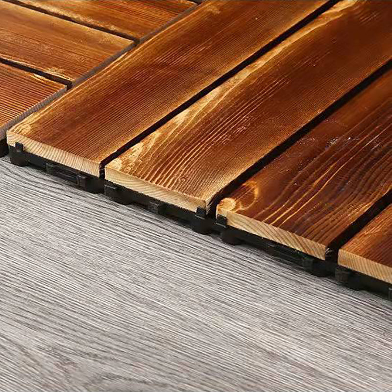 Avtoit | 4-Slat Wood Floor Tiles Interlocking Installation Floor Tiles