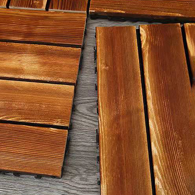 Avtoit | 4-Slat Wood Floor Tiles Interlocking Installation Floor Tiles