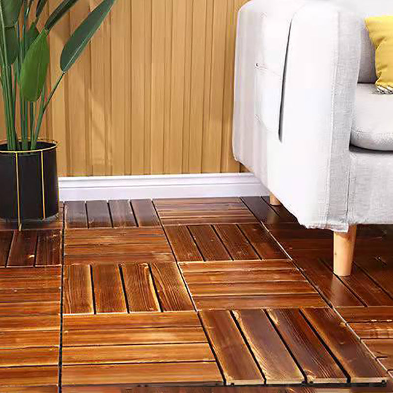 Avtoit | 4-Slat Wood Floor Tiles Interlocking Installation Floor Tiles