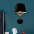 Avtoit | Fabric barrel wall-mounted lighting modern 1 head black surface wall lamp with tripod lamp support