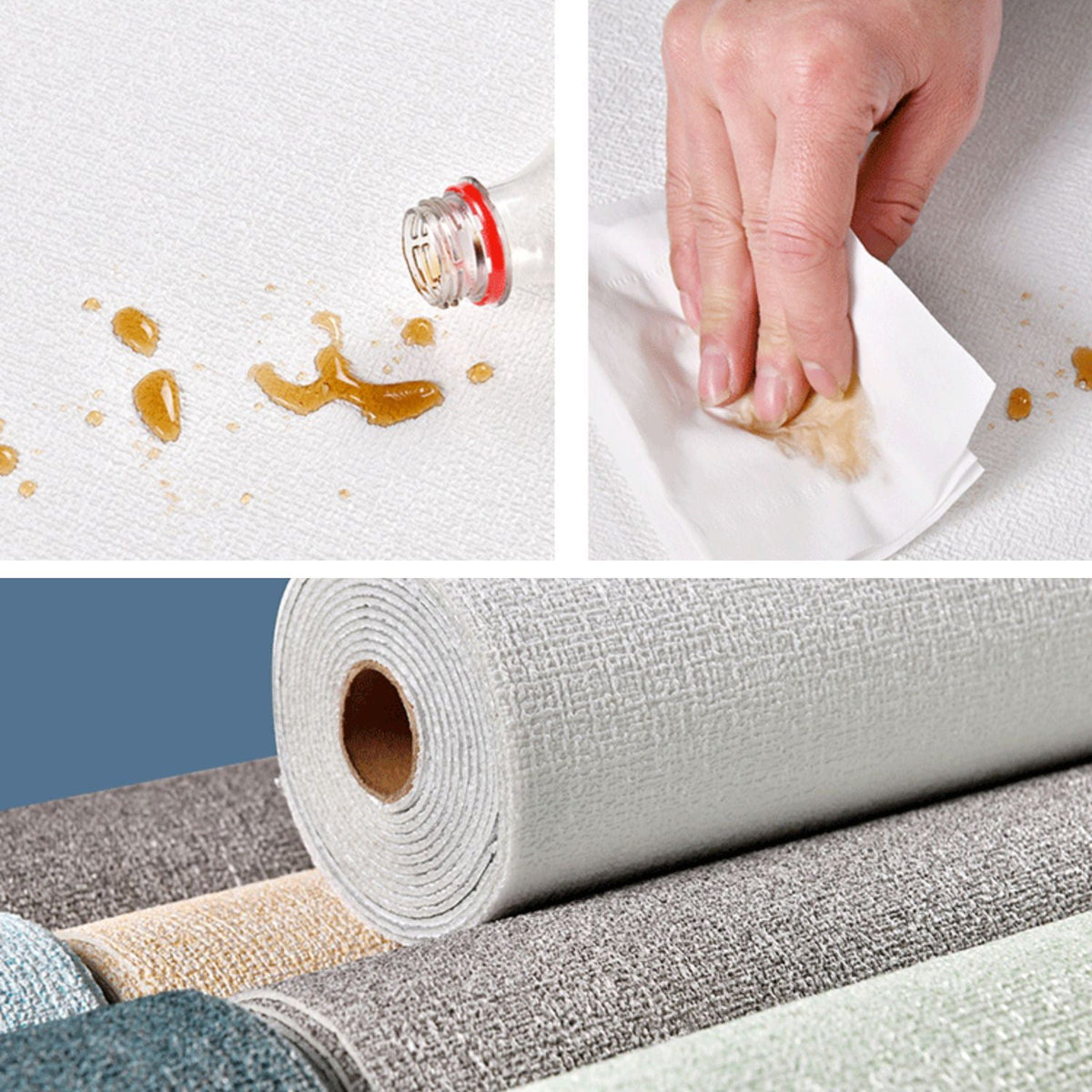 Avtoit | Modern Pearl Wainscoting Flax Wall Access Panel Self-Adhesive Wall Panels