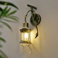 Avtoit | Brass 1 Light Wall Mount Lighting Warehouse Metal Kerosene Wall Lamp Sconces with Leaf Design