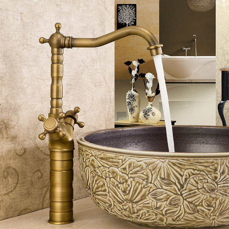 Avtoit | Industrial Widespread Bathroom Faucet Cross Handle Medium Sink Faucet