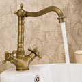 Avtoit | Industrial Widespread Bathroom Faucet Cross Handle Medium Sink Faucet