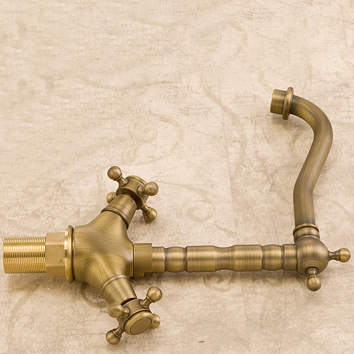 Avtoit | Industrial Widespread Bathroom Faucet Cross Handle Medium Sink Faucet