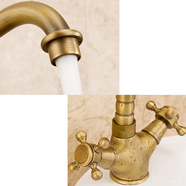 Avtoit | Industrial Widespread Bathroom Faucet Cross Handle Medium Sink Faucet