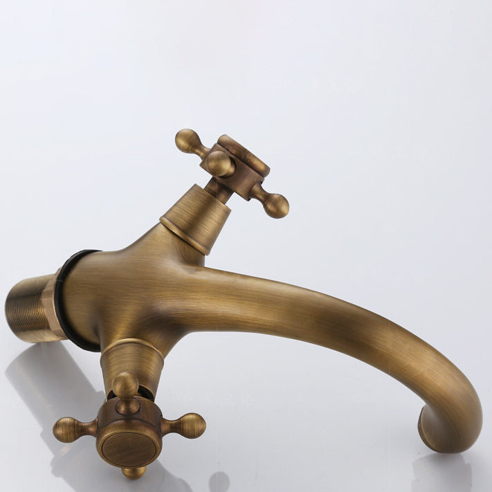 Avtoit | Button Handle Widespread Bathroom Faucet Industrial Sink Faucet