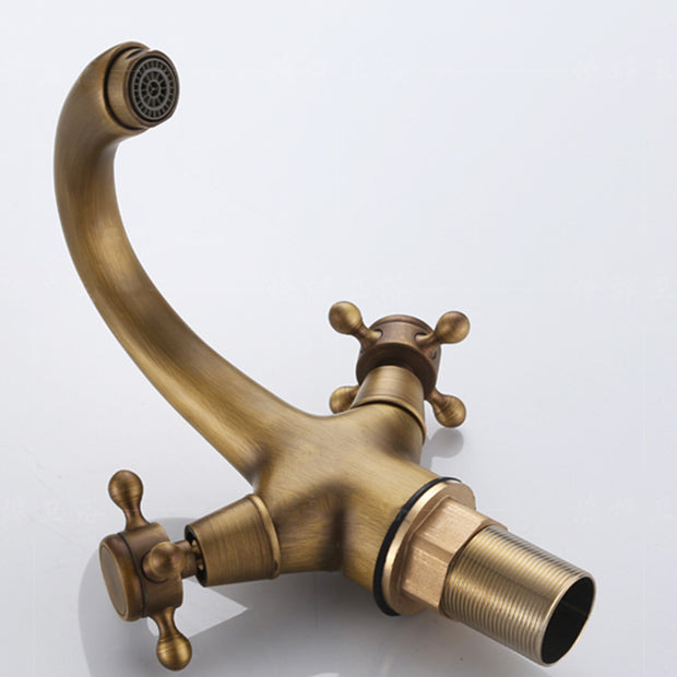 Avtoit | Button Handle Widespread Bathroom Faucet Industrial Sink Faucet