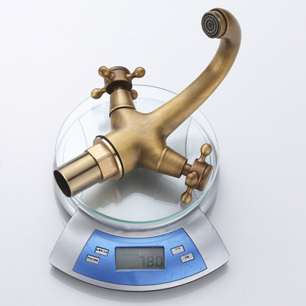 Avtoit | Button Handle Widespread Bathroom Faucet Industrial Sink Faucet