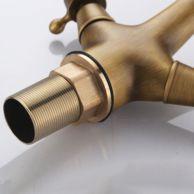 Avtoit | Button Handle Widespread Bathroom Faucet Industrial Sink Faucet