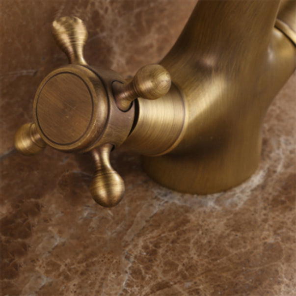 Avtoit | Button Handle Widespread Bathroom Faucet Industrial Sink Faucet
