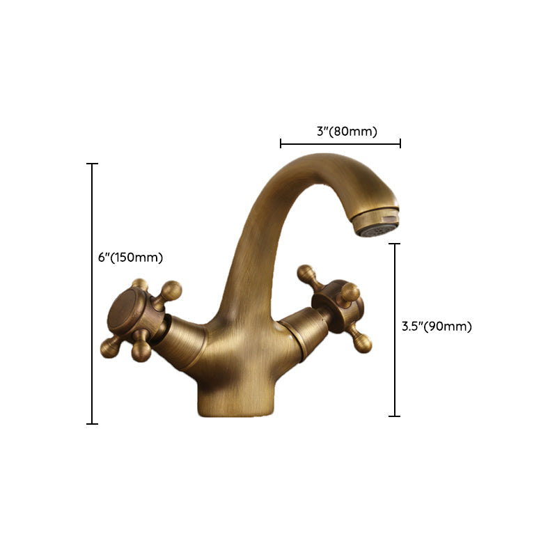 Avtoit | Button Handle Widespread Bathroom Faucet Industrial Sink Faucet