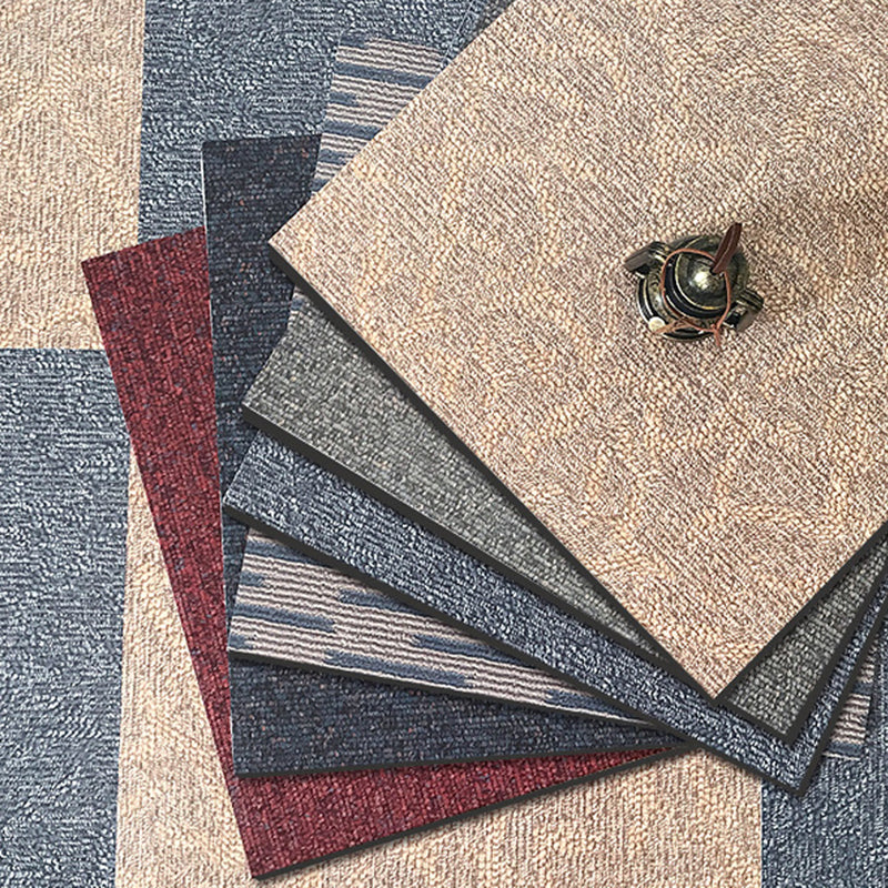 Avtoit | Modern Water-Repellent Plastic Floor Fabric Look Square Edge Floor Tiles