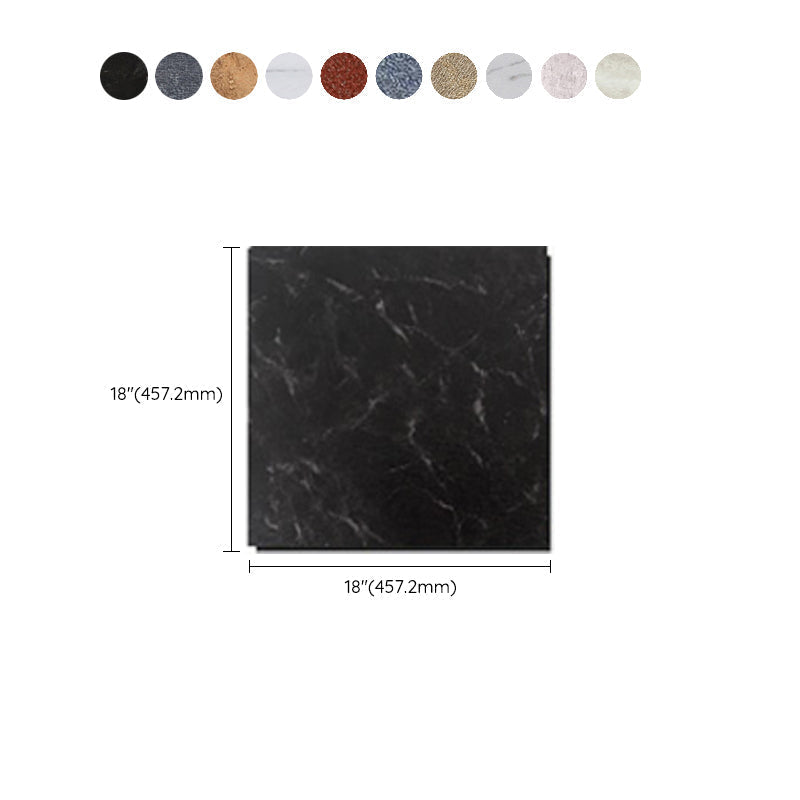 Avtoit | Modern Water-Repellent Plastic Floor Fabric Look Square Edge Floor Tiles