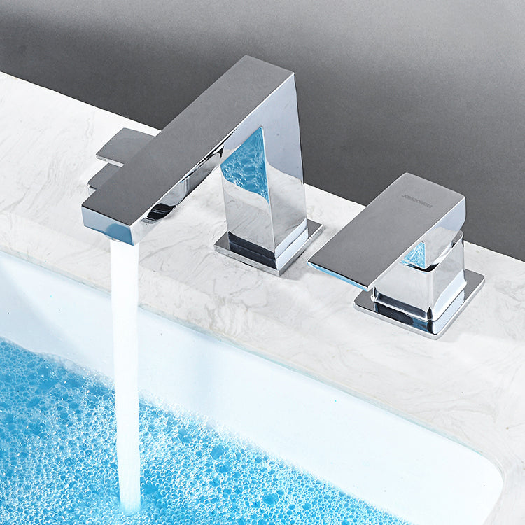 Avtoit | Contemporary Bath Faucet Trim Deck Mounted Low Arc Bathroom Faucet