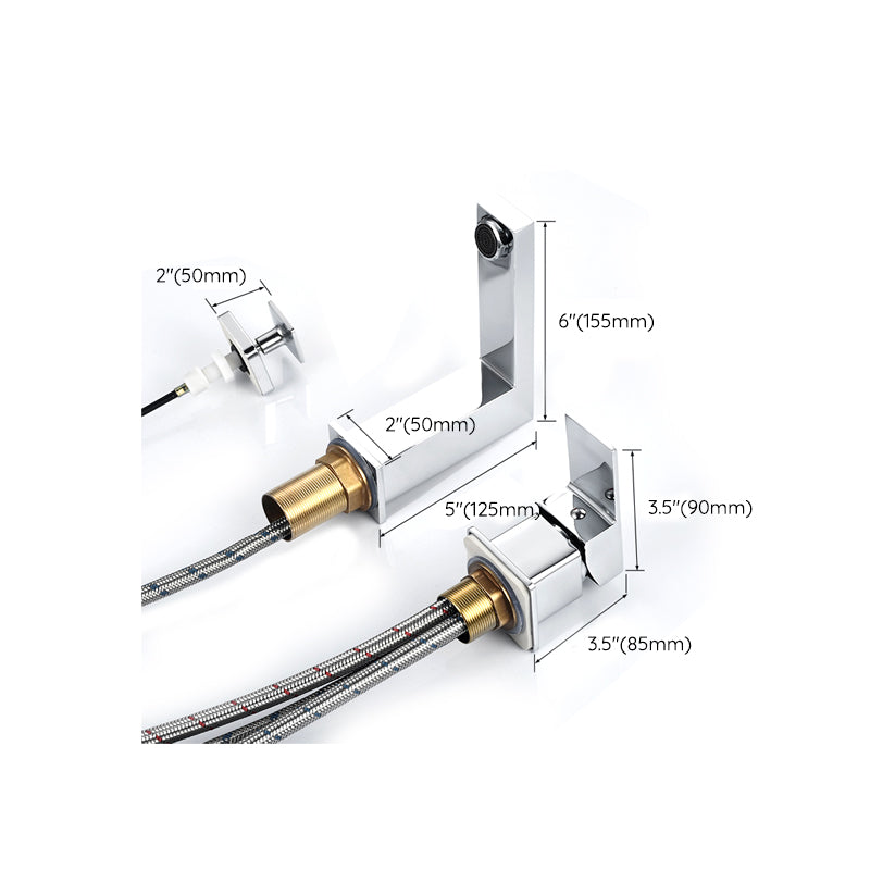 Avtoit | Contemporary Bath Faucet Trim Deck Mounted Low Arc Bathroom Faucet