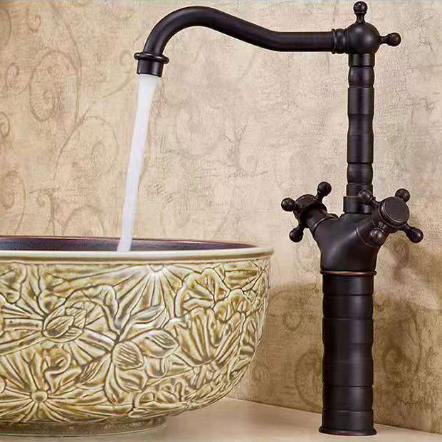 Avtoit | Industrial Widespread Bathtub Faucet with Cross Handles Sink Faucet