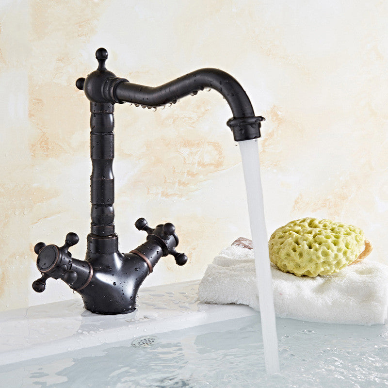 Avtoit | Industrial Widespread Bathtub Faucet with Cross Handles Sink Faucet