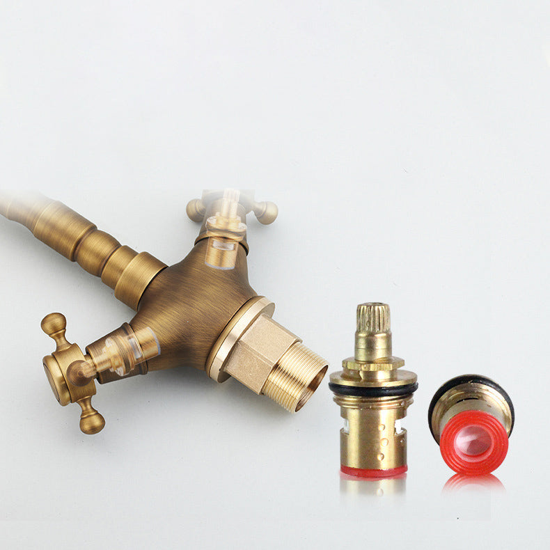 Avtoit | Industrial Widespread Bathtub Faucet with Cross Handles Sink Faucet