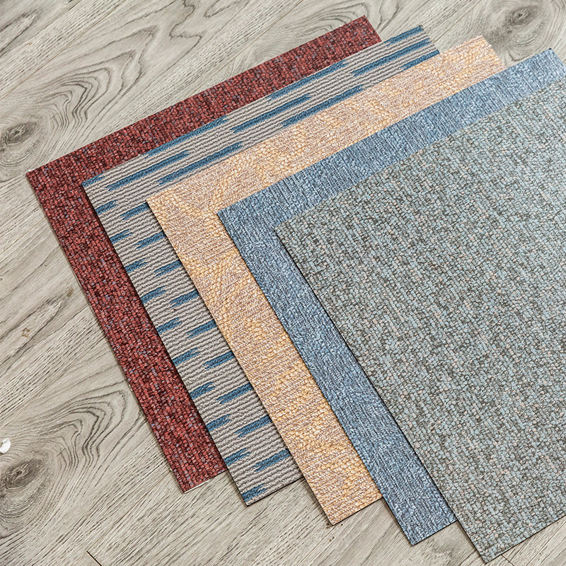 Avtoit | Square Plastic Flooring Water Repellent Peel and Stick Tiles Floor Leather