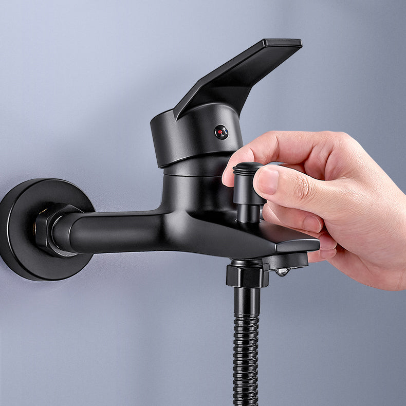 Avtoit | Wall-mounted fixed bathtub faucet lever handle with hand shower