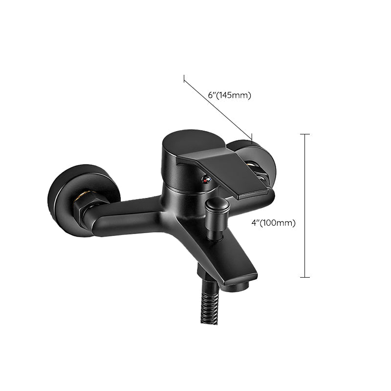 Avtoit | Wall-mounted fixed bathtub faucet lever handle with hand shower