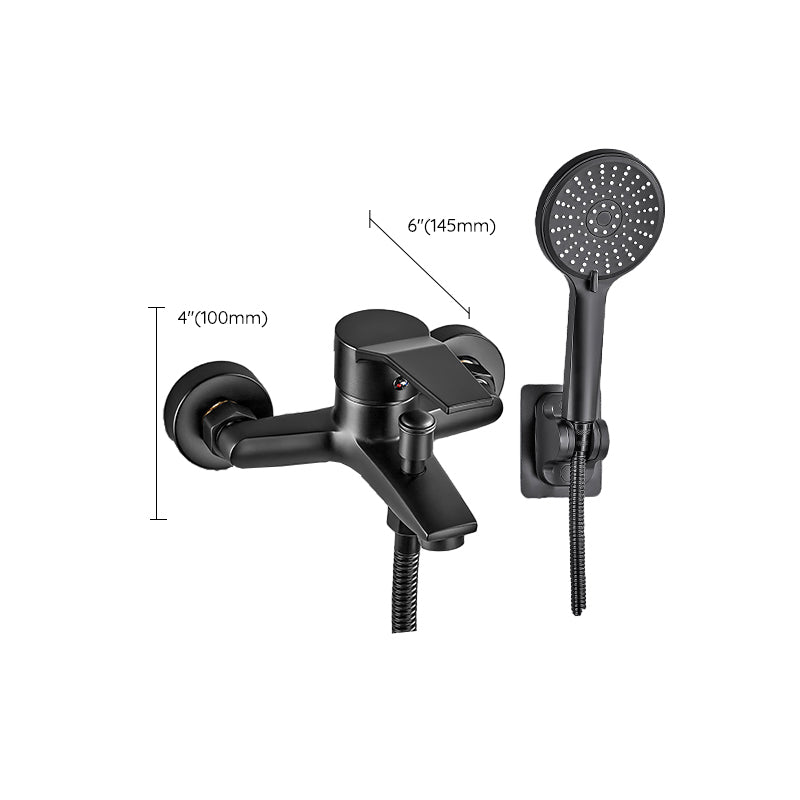 Avtoit | Wall-mounted fixed bathtub faucet lever handle with hand shower