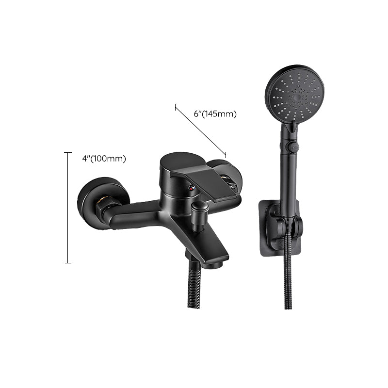 Avtoit | Wall-mounted fixed bathtub faucet lever handle with hand shower