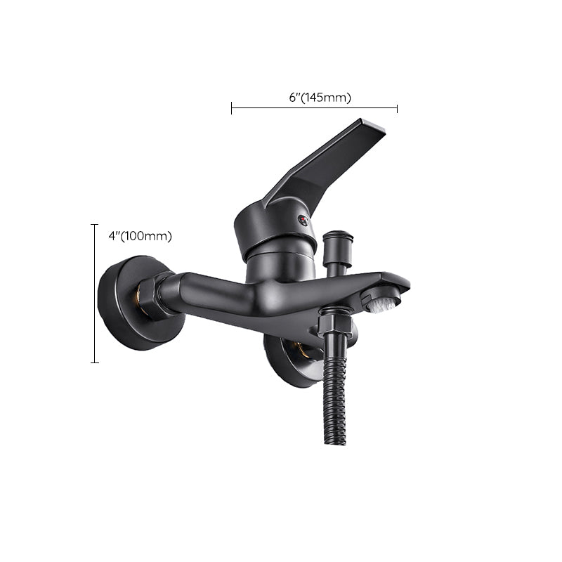 Avtoit | Wall-mounted fixed bathtub faucet lever handle with hand shower