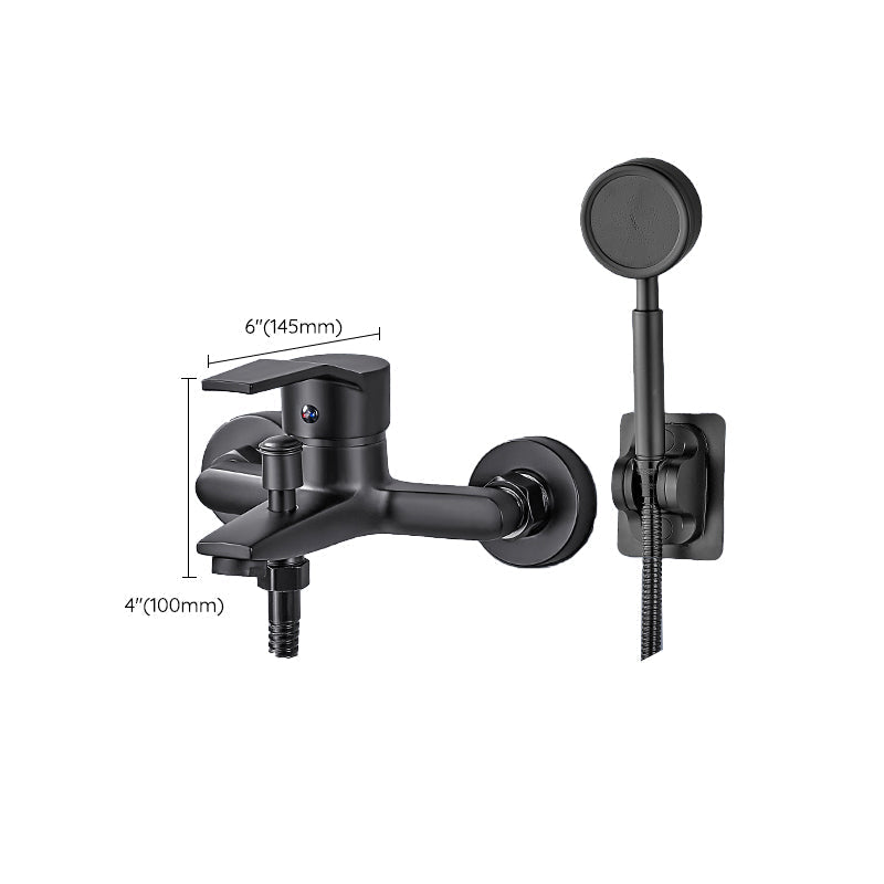 Avtoit | Wall-mounted fixed bathtub faucet lever handle with hand shower